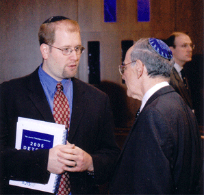 Rabbi Jason Miller with Jewish Theological Seminary Chancellor Ismar Schorsch